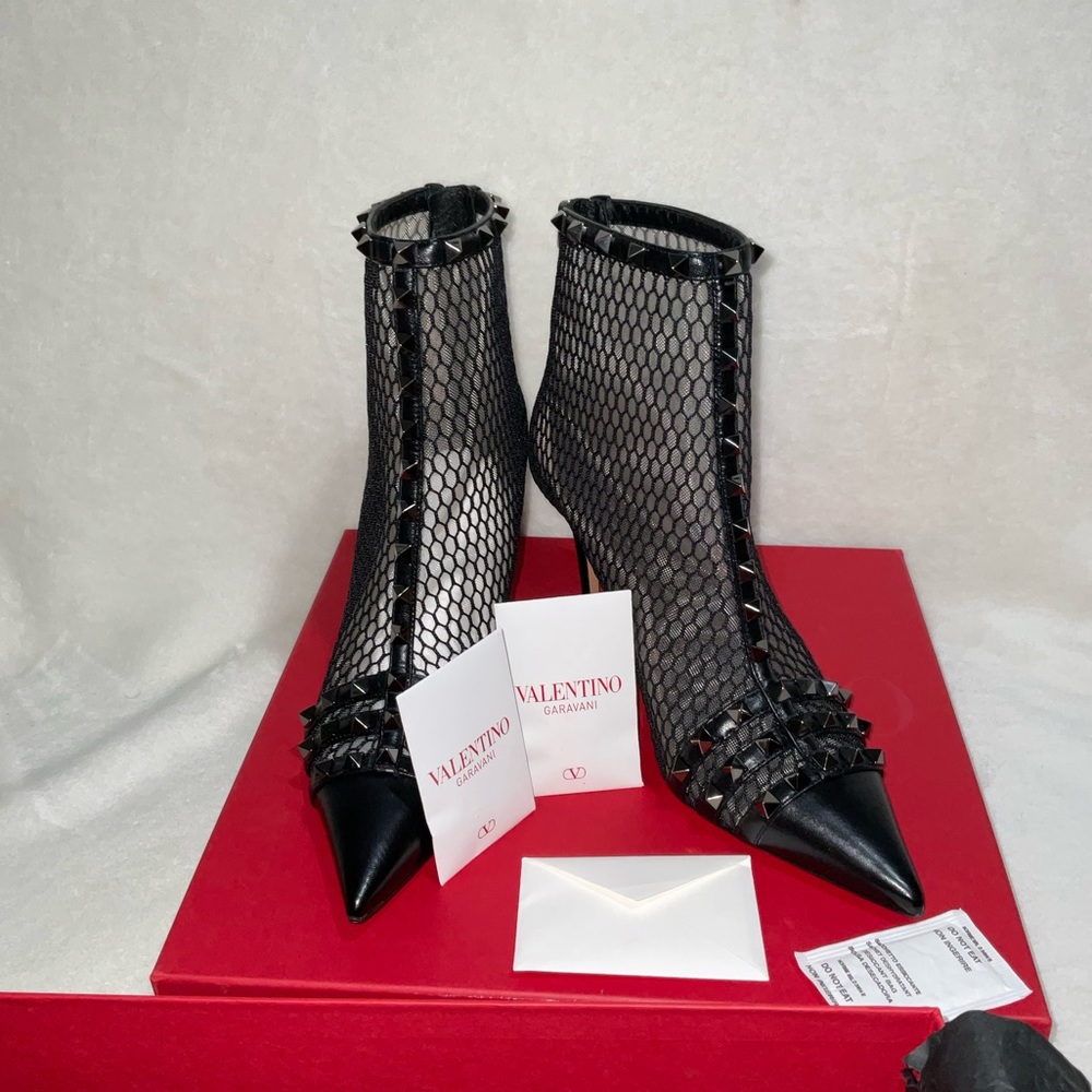 Valentino Garavani Rockstud Mesh Boots